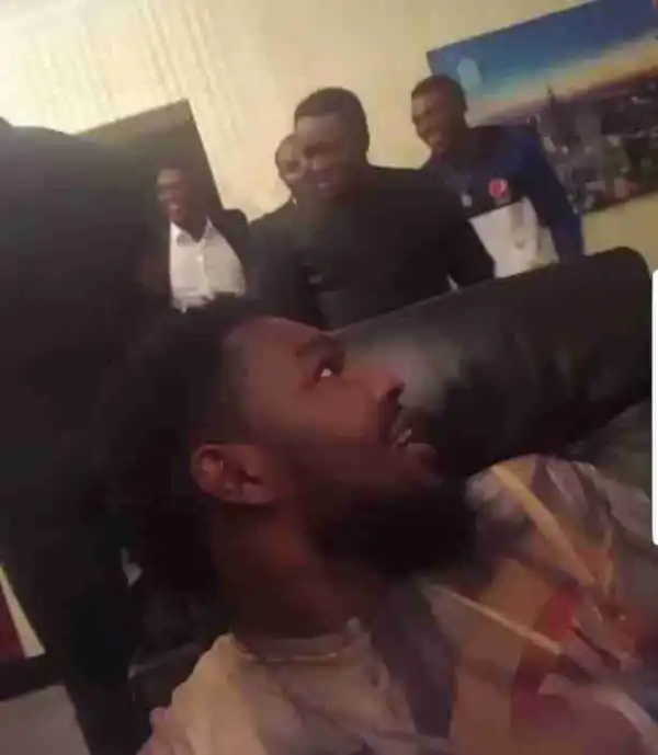 #BBNaija: Watch As Tobi Prostrate To Greet Cee-C’s Father [Watch Video]